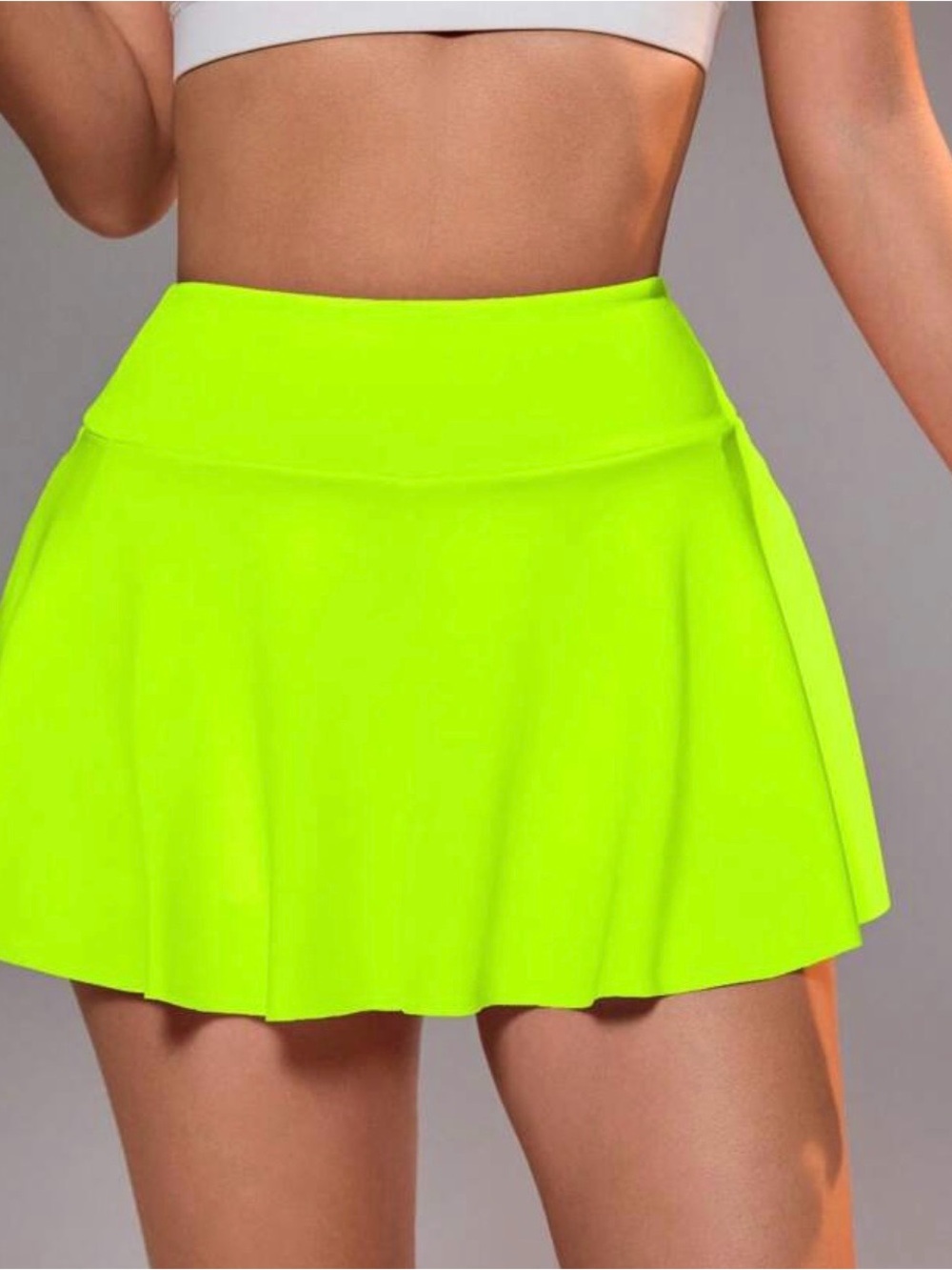Neon Yellow Tennis Skirt